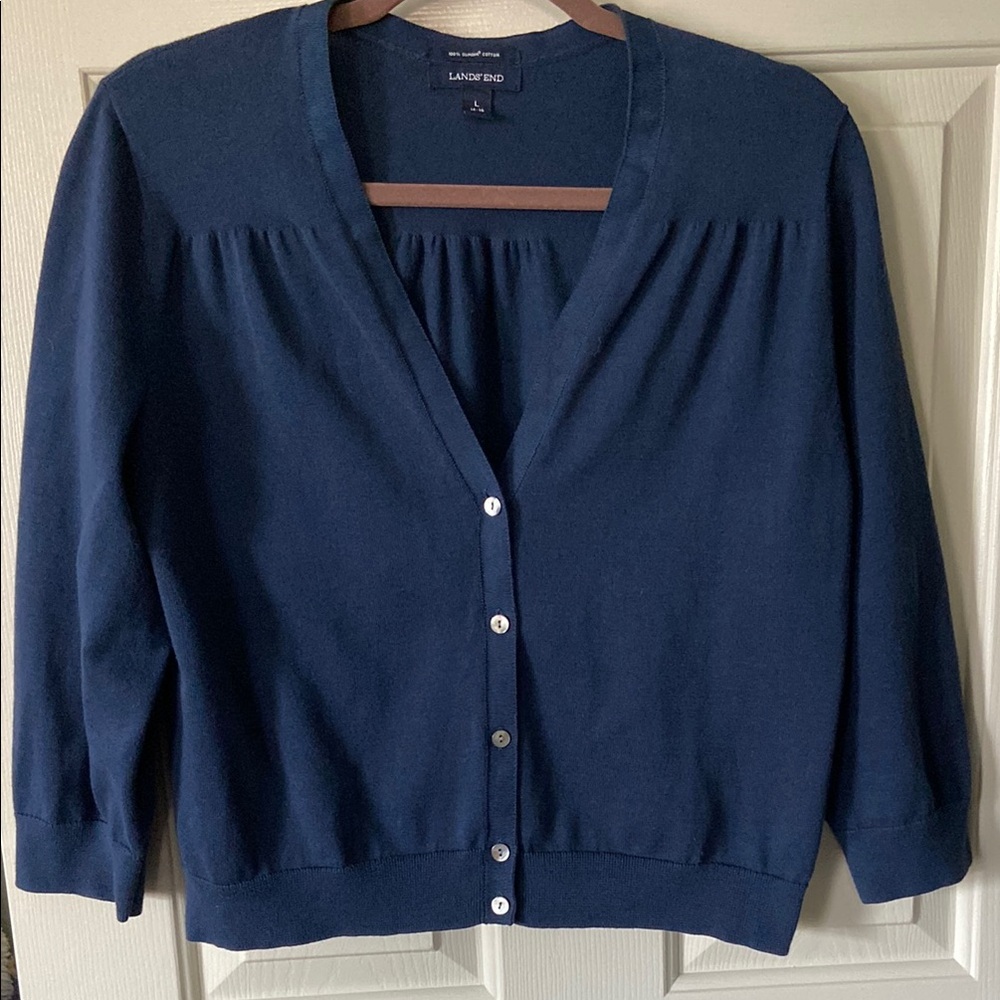 Lands' End Women's Navy Sweater